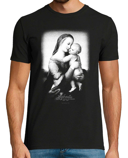 Camiseta Hombre Manga Corta raphael-tempi-madonna-pintor-italiano-r laTostadora