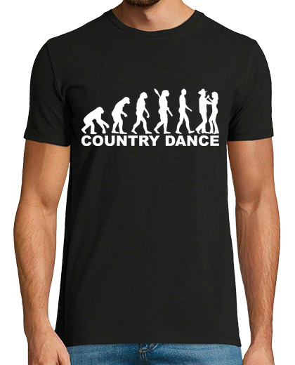 Camiseta Hombre Manga Corta evolución de la danza country laTostadora