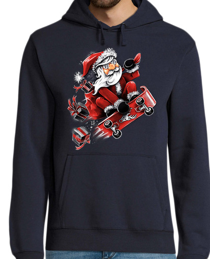 Sweat-shirt À Capuche Pour Homme Santa Skateboarding