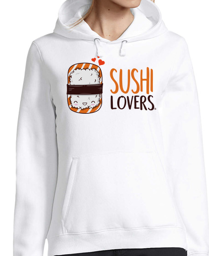 Sweat-shirt À Capuche Pour Femme amateurs de sushi