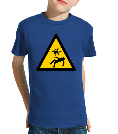 Tee Shirt Pour Enfant Manche Courte drones avertissant