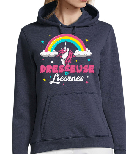 Sweat-shirt À Capuche Pour Femme dresseuse de licorne