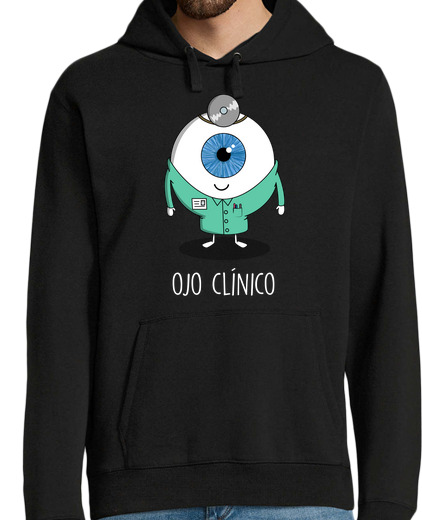 Sweat-shirt À Capuche Pour Homme oeil clinique noir