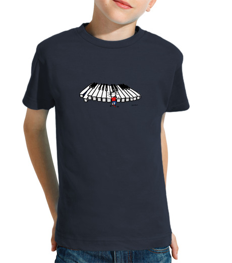 T-shirt bambino manica corta pianoforte volante