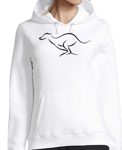 Sweat-shirt À Capuche Pour Femme lévrier courir