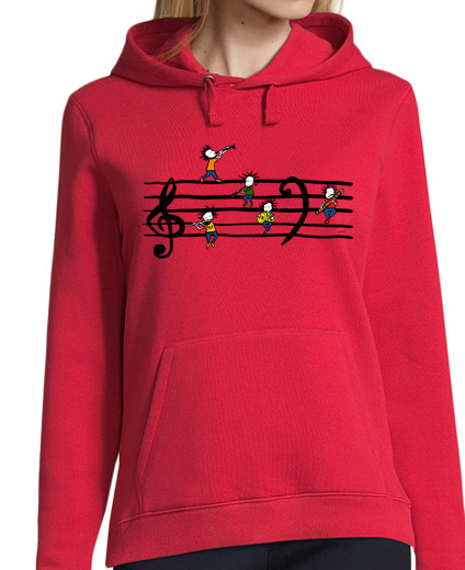 Sweat-shirt À Capuche Pour Femme quintette à vent