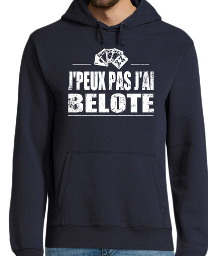 Sweat-shirt À Capuche Pour Homme J'peux pas j'ai belote