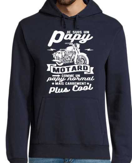 Sweat-shirt À Capuche Pour Homme Papy motard