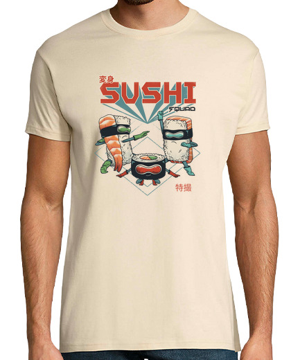 Tee Shirt Homme Manche Courte équipe de sushi