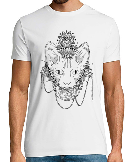 Image of mandala cat, man t-shirt