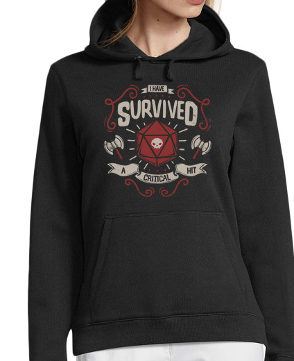 Sweat-shirt À Capuche Pour Femme survivant de coup critique