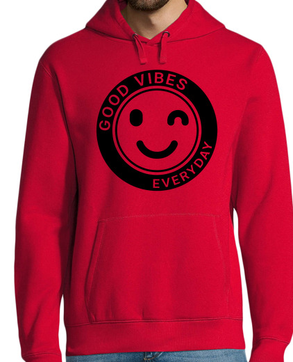 Sweat-shirt À Capuche Pour Homme GOOD VIBES