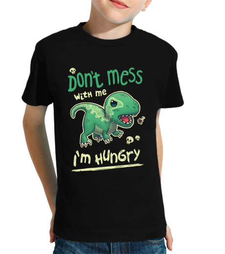 Image of hungry raptor velociraptor kids t shirt