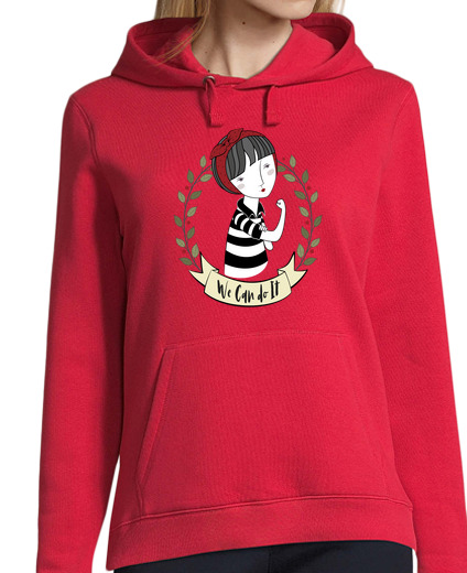 Sweat-shirt À Capuche Pour Femme nous can faire - féministe - nous pouvo