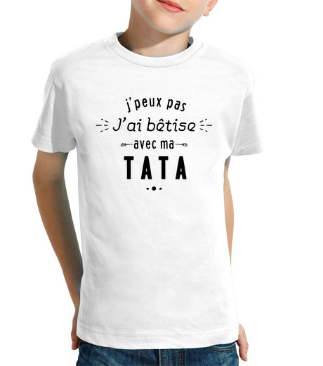 T-shirt bambino manica corta stupidità con tata