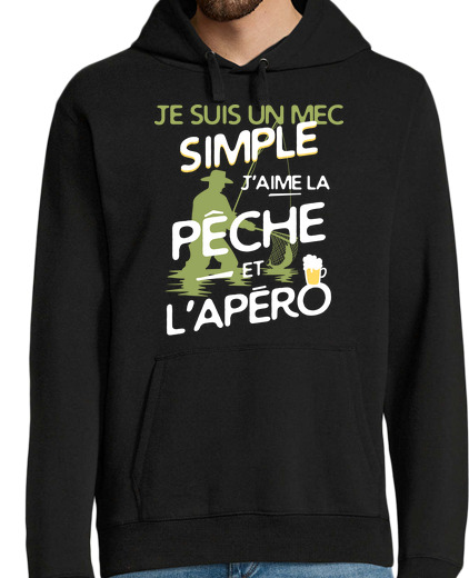 Sweat-shirt À Capuche Pour Homme Péche - un mec simple