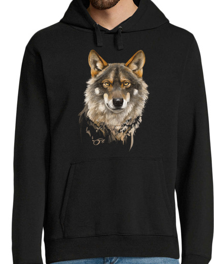 Sweat-shirt À Capuche Pour Homme Loup ibérique 1