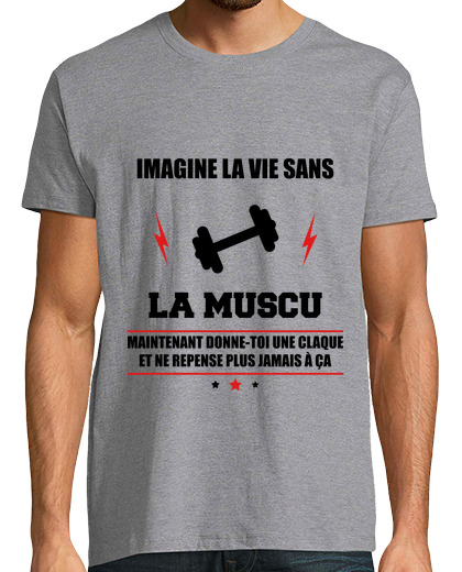 Image of life shirt without muscu, bodybuilding