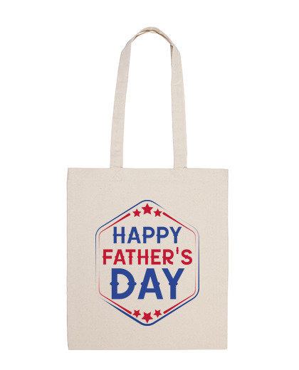 Image of happy fathers day - 100% cotton fabric bag