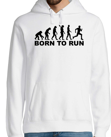 Sweat-shirt À Capuche Pour Homme évolution née pour courir