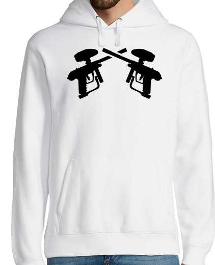 Sweat-shirt À Capuche Pour Homme arme croisée de paintball