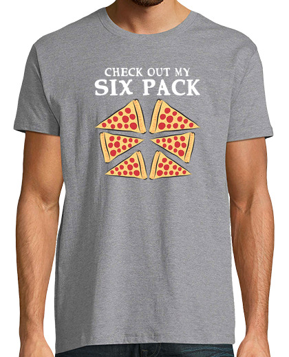 Image of funny pizza six pack gym
