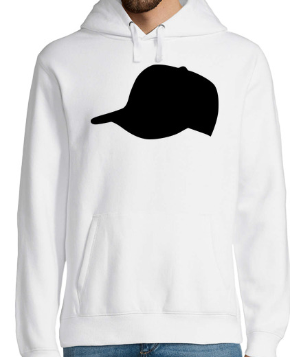 Sweat-shirt À Capuche Pour Homme casquette de baseball noire