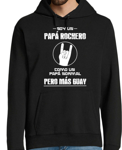 Sweat-shirt À Capuche Pour Homme papa rocker