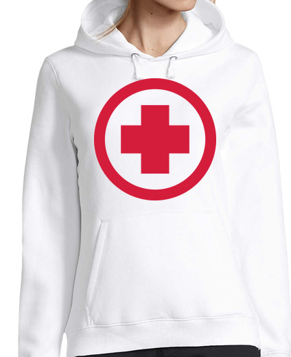 Sweat-shirt À Capuche Pour Femme Médecin Croix-Rouge