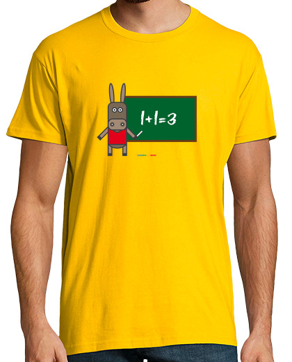 Image of donkey blackboard man t-shirt
