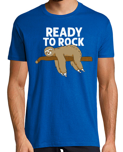 Image of funny sloth sleeping - ready to rock