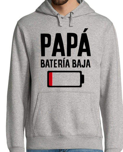 Sweat-shirt À Capuche Pour Homme papa batterie faible