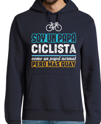 Sweat-shirt À Capuche Pour Homme papa cycliste