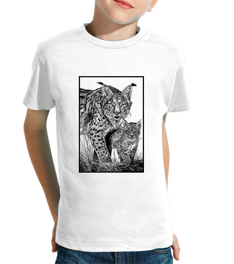 Tee Shirt Pour Enfant Manche Courte Lynx ibérique