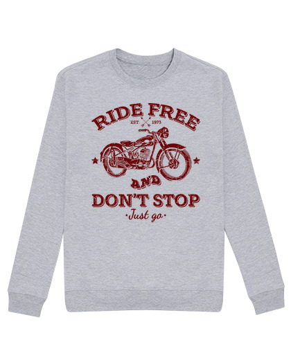 Sudadera Sin Capucha Unisex Ride Free laTostadora