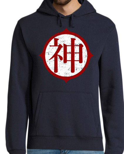 Sudadera Con Capucha Para Hombre Kanji Kami (Dios) laTostadora