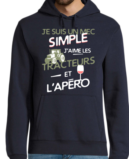 Sweat-shirt À Capuche Pour Homme Agriculteur - un mec simple