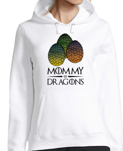 Sweat-shirt À Capuche Pour Femme maman des dragons