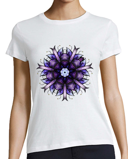 Image of Abstract Kaleidoscopic Flower In Violet