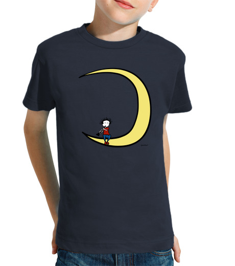 T-shirt bambino manica corta luna e clarinetto