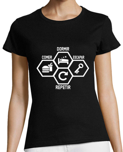 Image of eat sleep escape repeat | escape room t shirt