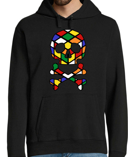 Sweat-shirt À Capuche Pour Homme crâne rubik