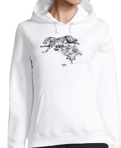 Sudadera Con Capucha Para Mujer Canis lupus signatus 2 laTostadora