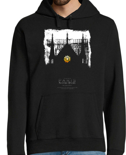 Sweat-shirt À Capuche Pour Homme notre dame paris-cathédrale-architectur