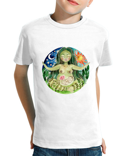 Tee Shirt Pour Enfant Manche Courte mère terre infantile manches courtes