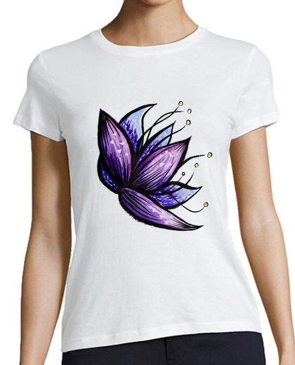 Image of Abstract Flower Doodle Ink Watercolor