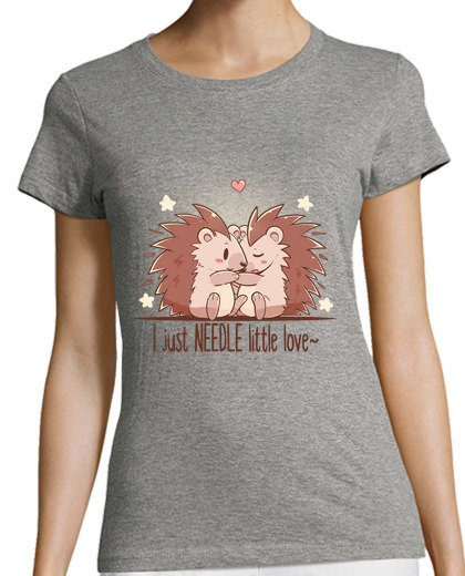 Image of i just needle little love - hedgehog - womans shirt