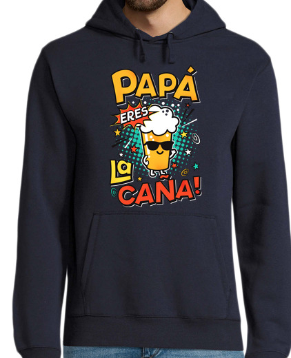 Sweat-shirt À Capuche Pour Homme papa tu es la canne!