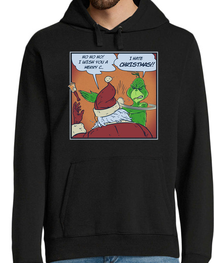 Sweat-shirt À Capuche Pour Homme je déteste Noël!