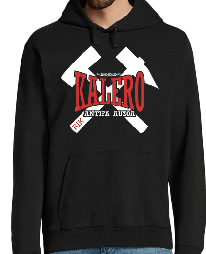 Sweat-shirt À Capuche Pour Homme kalero anti fa noir